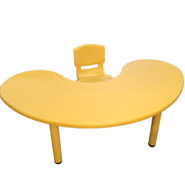 Set mesa curva con 1 silla