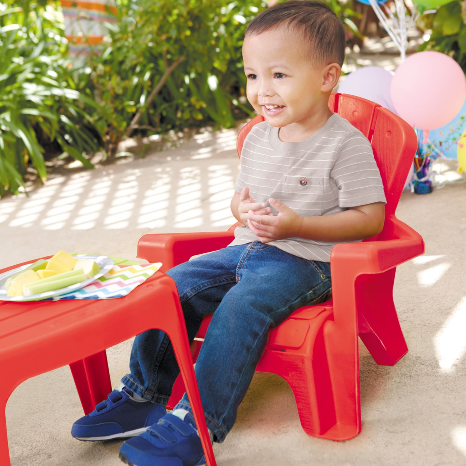 Mesa de Jardín Rojo