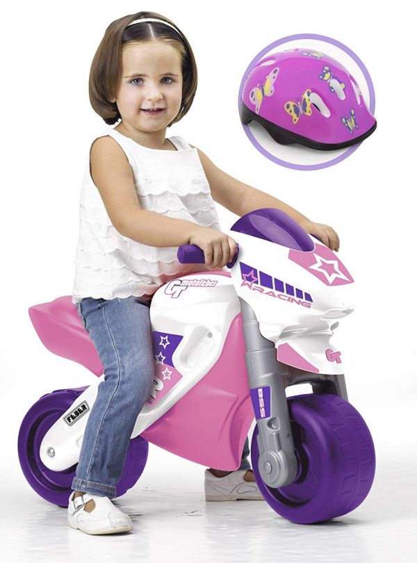 Motocicleta De Carreras Con Casco